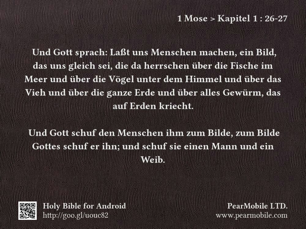1 Mose, Kapitel 1:26-27